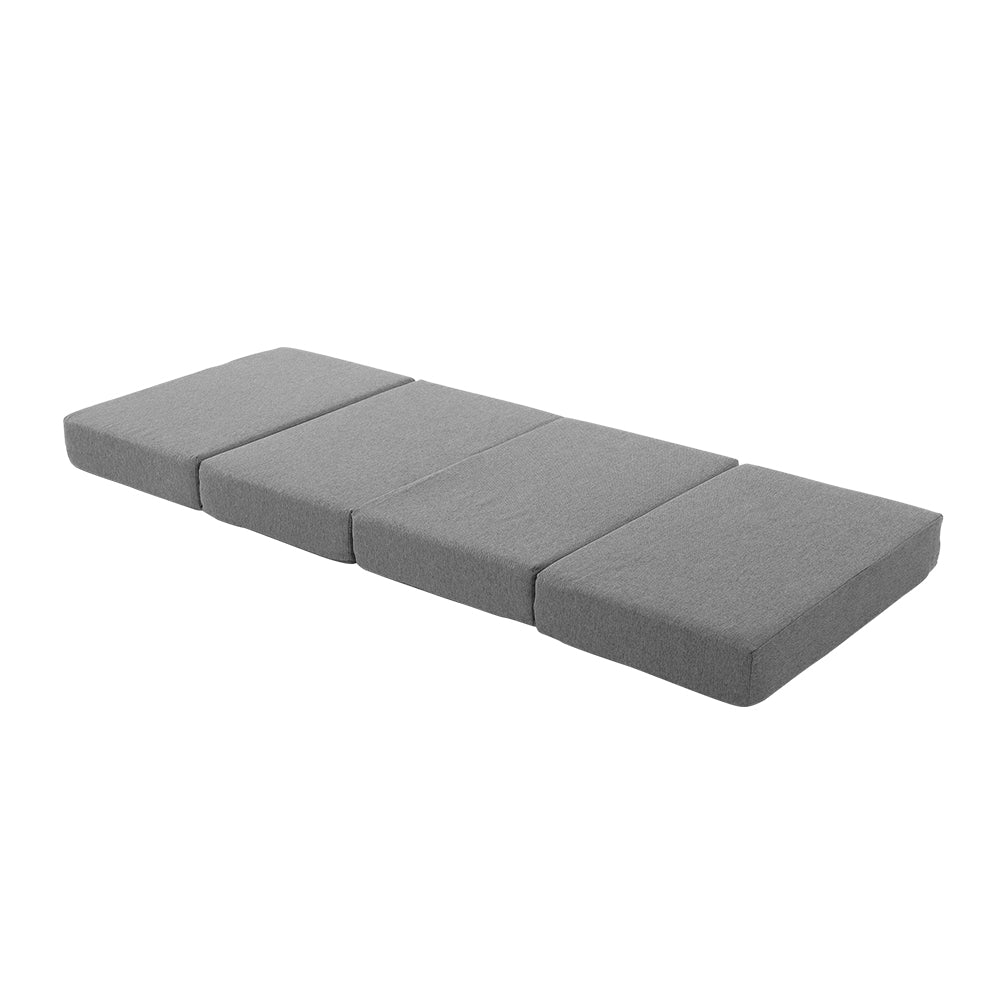 Foldable Mattress Folding Foam Single Grey