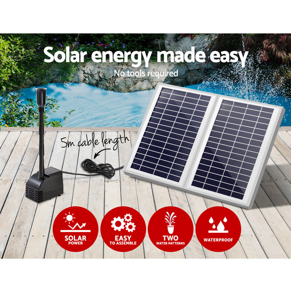 Solar Pond Pump with 2 Panels 7.2FT