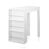 Bar Table 3-tier Storage Shelves White