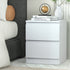 Bedside Table 2 Drawers - PEPE White