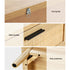 Rattan Bedside Table 2 Drawers Wood - RIE Oak