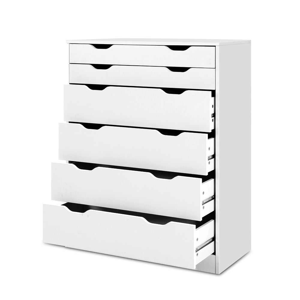 6 Chest of Drawers - MYLA White