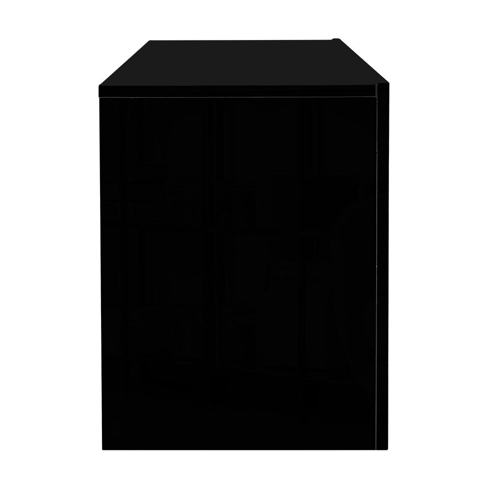 Entertainment Unit TV Cabinet LED 130cm Black Elo
