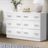 6 Chest of Drawers - VEDA White