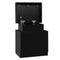 Bedside Table 2 Drawers Lift-up Storage - COLEY Black