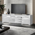 Entertainment Unit TV Cabinet LED 180cm White Bobi