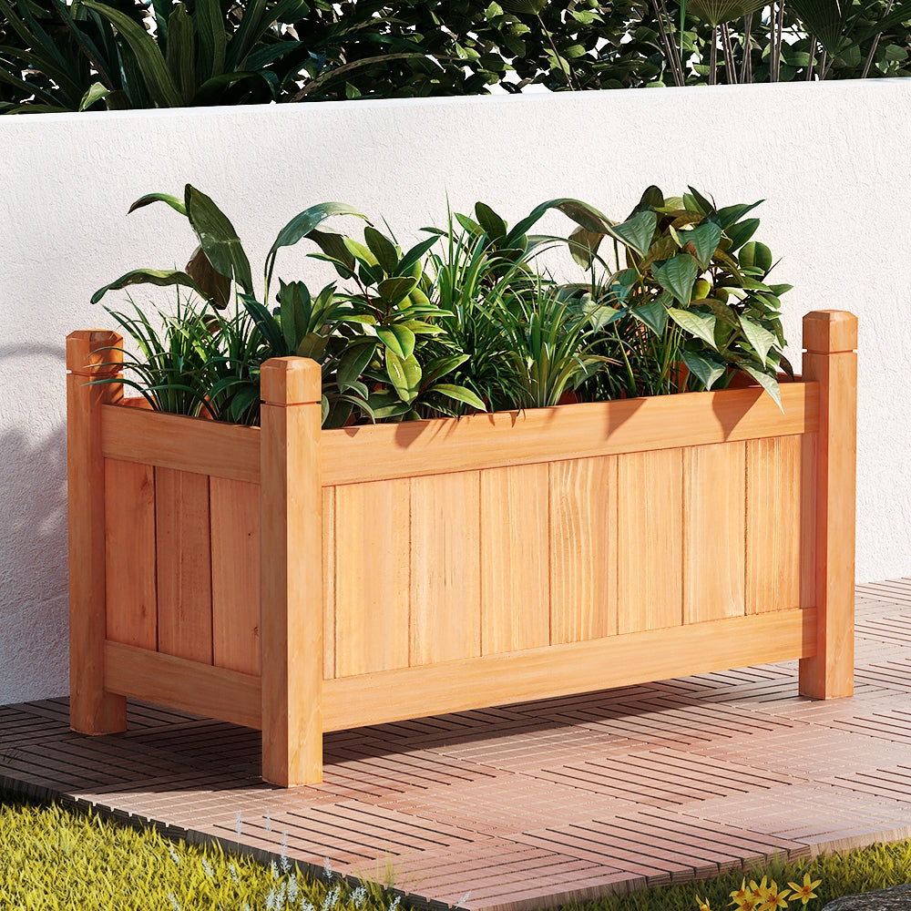 Garden Bed 60x30x33cm Wooden Planter Box Raised Container Growing