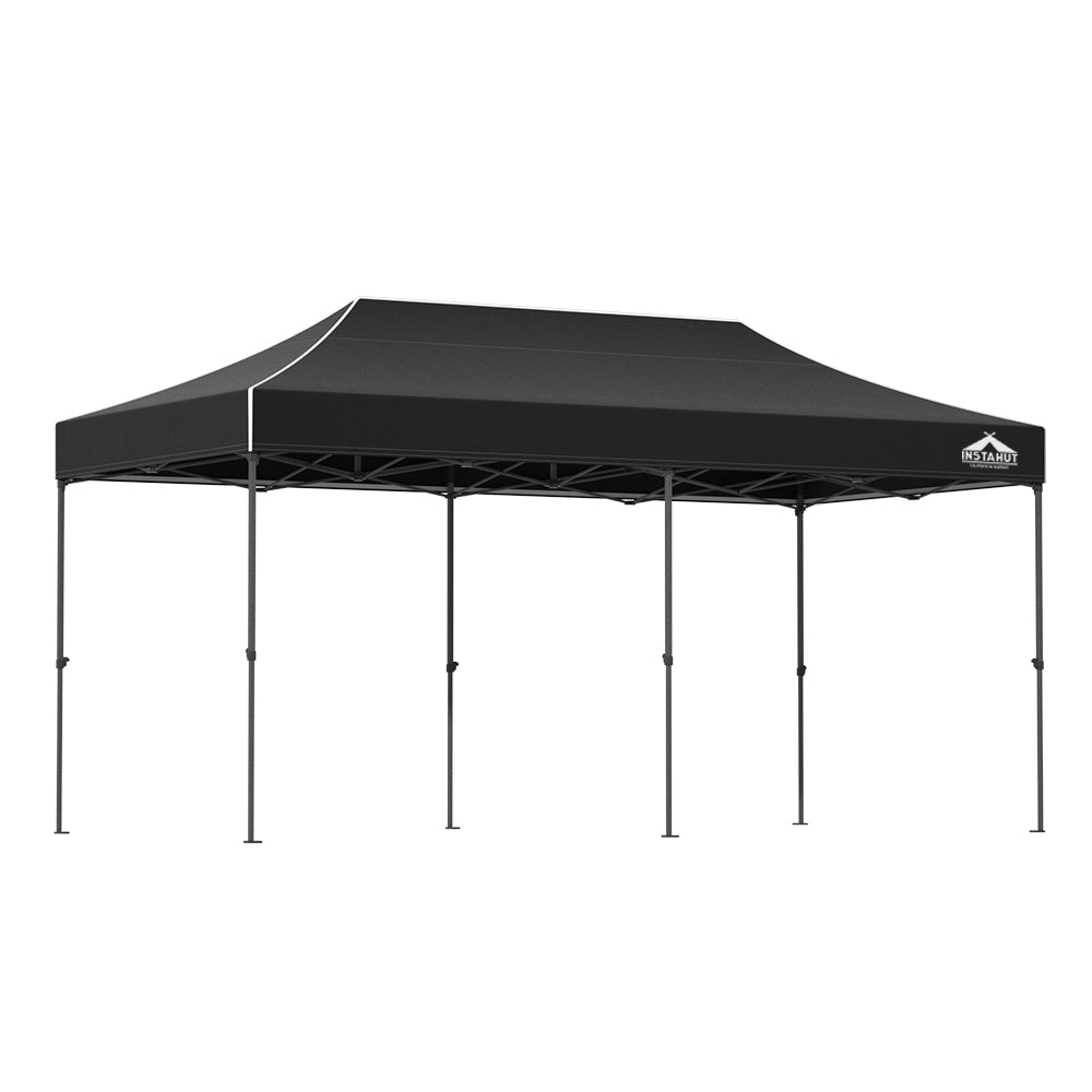 Gazebo Pop Up Marquee 3x6m Folding Tent Wedding Outdoor Camping Canopy Gazebos Shade Black