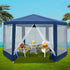 Gazebo?2x2m Marquee Wedding Party Tent Outdoor Camping Mesh Wall Canopy Shade Gazebos Navy