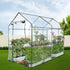Greenhouse 1.2x1.9x1.9M Walk in Green House Tunnel Clear Garden Shed 4 Shelves