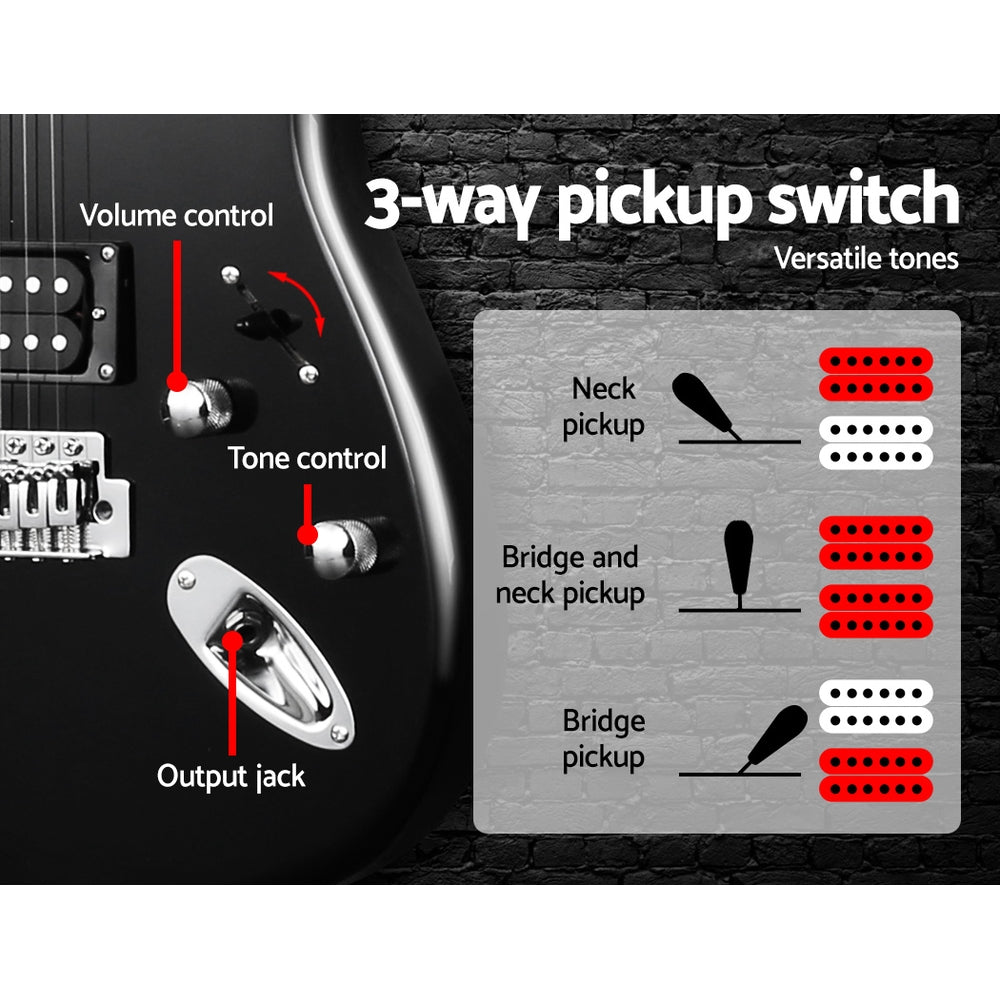 41 Inch Electirc Guitar Humbucker Pickup Switch Amplifier Skull Pattern