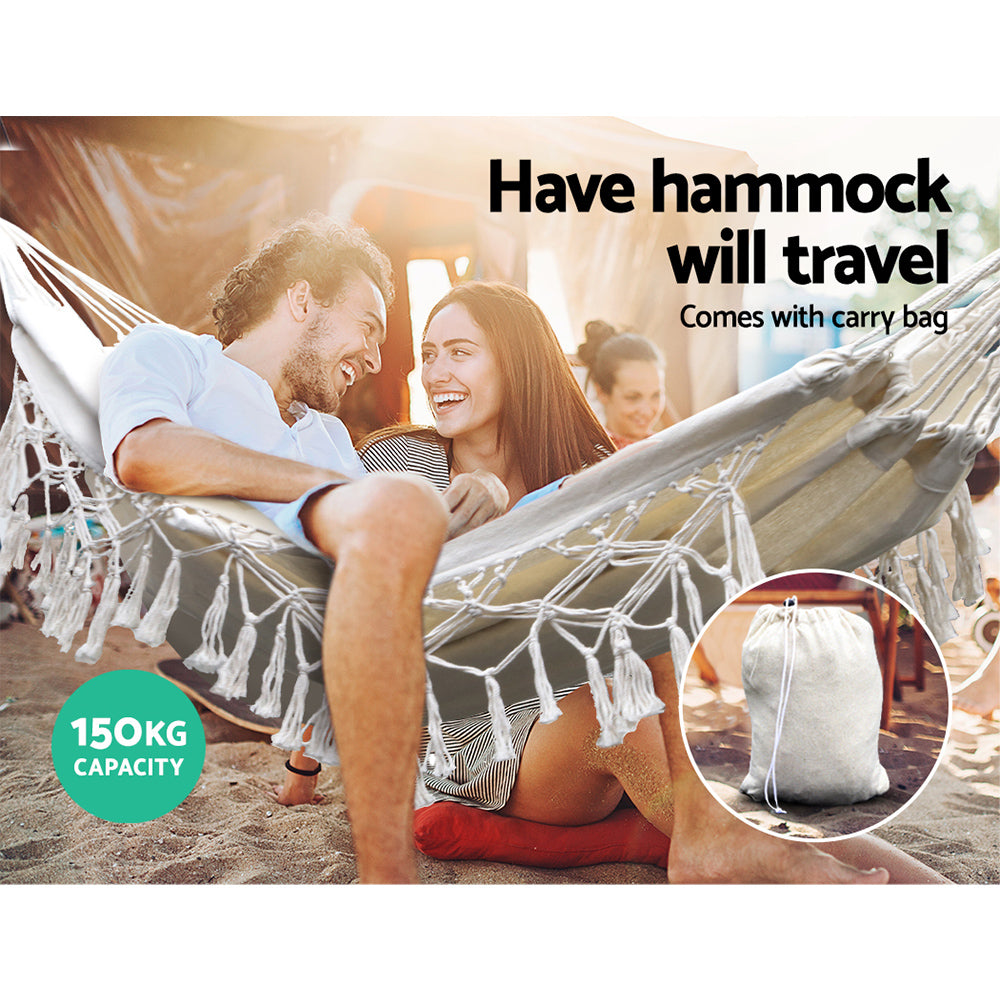 Hammock Bed Rope Tassel Outdoor Hammocks Chair Camping