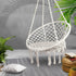 Hammock Chair Outdoor Hanging Macrame Cotton Indoor Cream