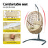 Outdoor Egg Swing Chair Wicker Rattan Furniture Pod Stand Cushion Yellow