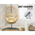 Outdoor Egg Swing Chair Wicker Rattan Furniture Pod Stand Cushion Yellow