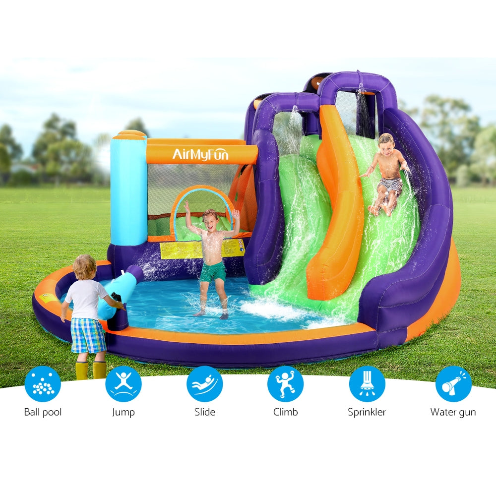 Inflatable Water Slide Kids Jumping Trampoline Castle Double Slide
