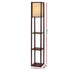 Floor Lamp 3 Tier Shelf Storage LED Light Stand Home Room Vintage Brown