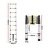 2.6M Telescopic Ladder Aluminium Extension Extendable Steps Adjustable Height
