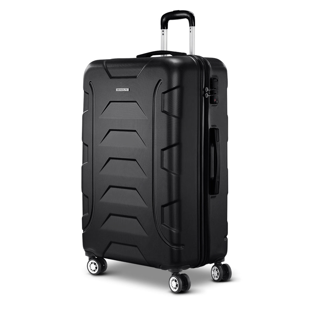 28" 75cm Luggage Trolley Travel Suitcase Set TSA Hard Case Lightweight Strap