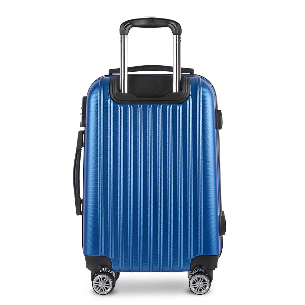 28" 75cm Luggage Trolley Travel Suitcase Set Carry On Hard Case TSA Lock Lightweight Blue