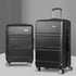 2pc Luggage Trolley Set Suitcase Travel TSA Carry On Hard Case Lightweight Black