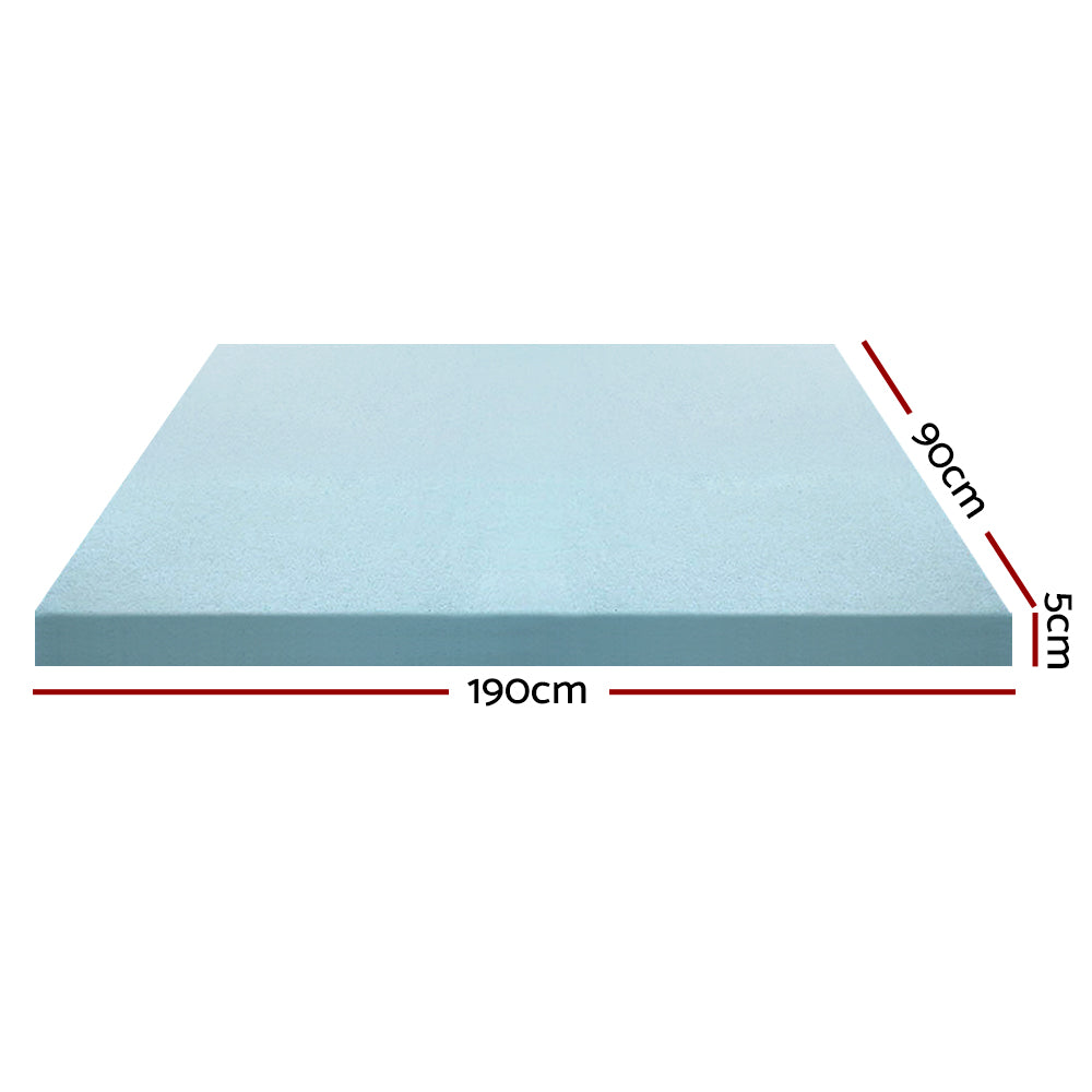 Memory Foam Mattress Topper Cool Gel 5cm Single