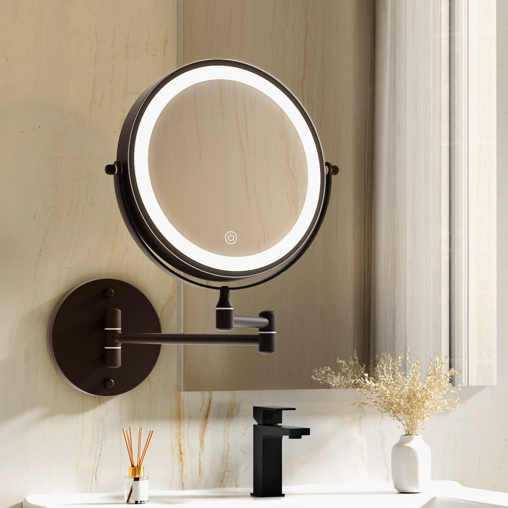 Extendable Makeup Mirror 10X Magnifying DoubleSided Bathroom Mirror BR