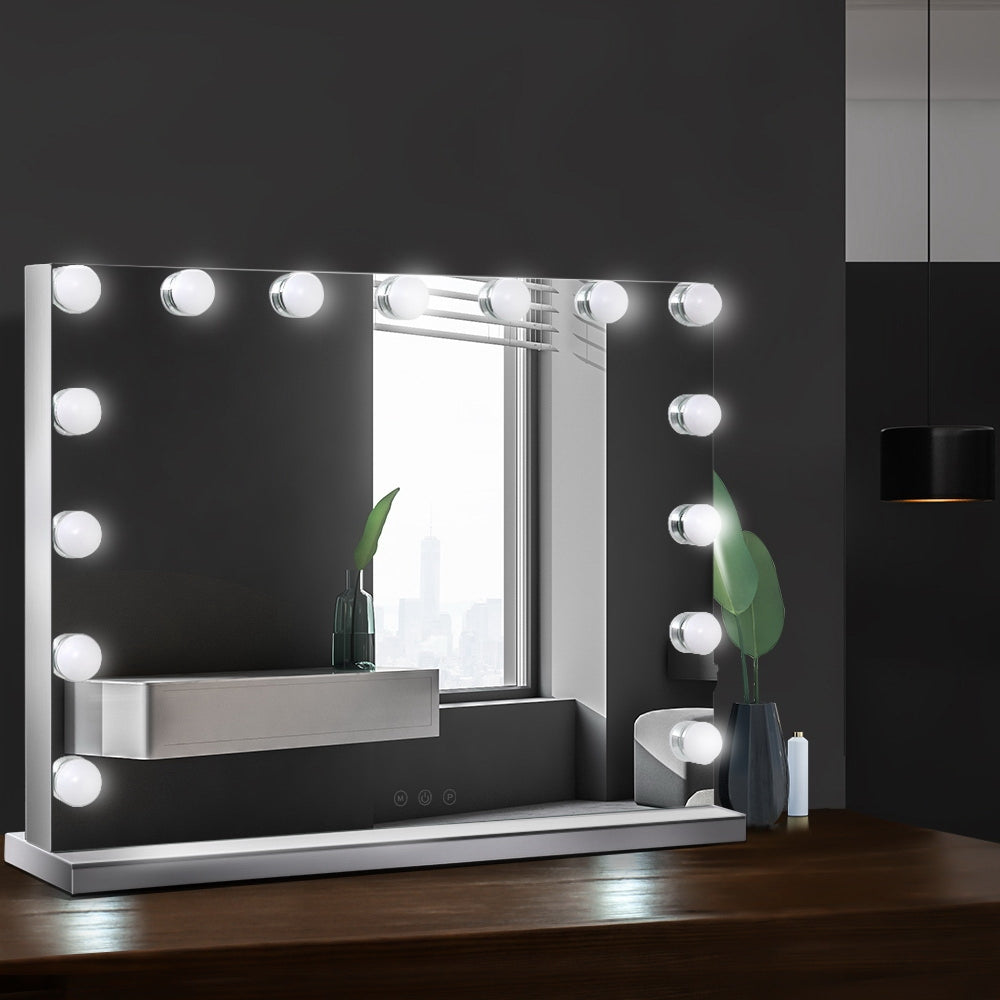 Hollywood Frameless Makeup Mirror With 15 LED Lighted Vanity Beauty 58cm x 46cm