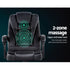 2 Point Massage Office Chair PU Leather Black