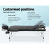 Massage Table 75cm 3 Fold Aluminium Beauty Bed Portable Therapy Black