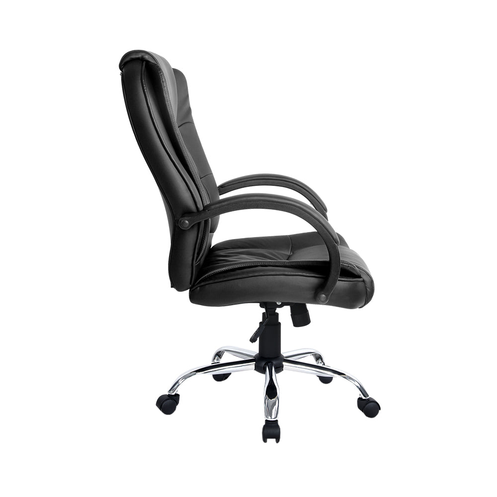 Executive Office Chair Leather Tilt Black