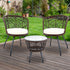 3PC Bistro Set Outdoor Furniture Rattan Table Chairs Patio Garden Cushion Brown
