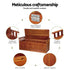 Outdoor Storage Bench Box 129cm Wooden Garden Toy Chest Sheds Patio Furniture XL Natural