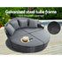 Sun Lounge Setting Wicker Lounger Day Bed Outdoor Furniture Patio Black
