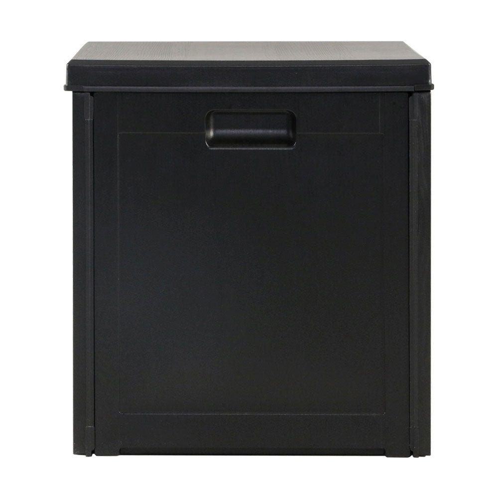 Outdoor Storage Box 80L Container Lockable Garden Toy Tool Shed Black