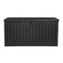 Outdoor Storage Box 270L Container Lockable Garden Bench Tool Shed Black