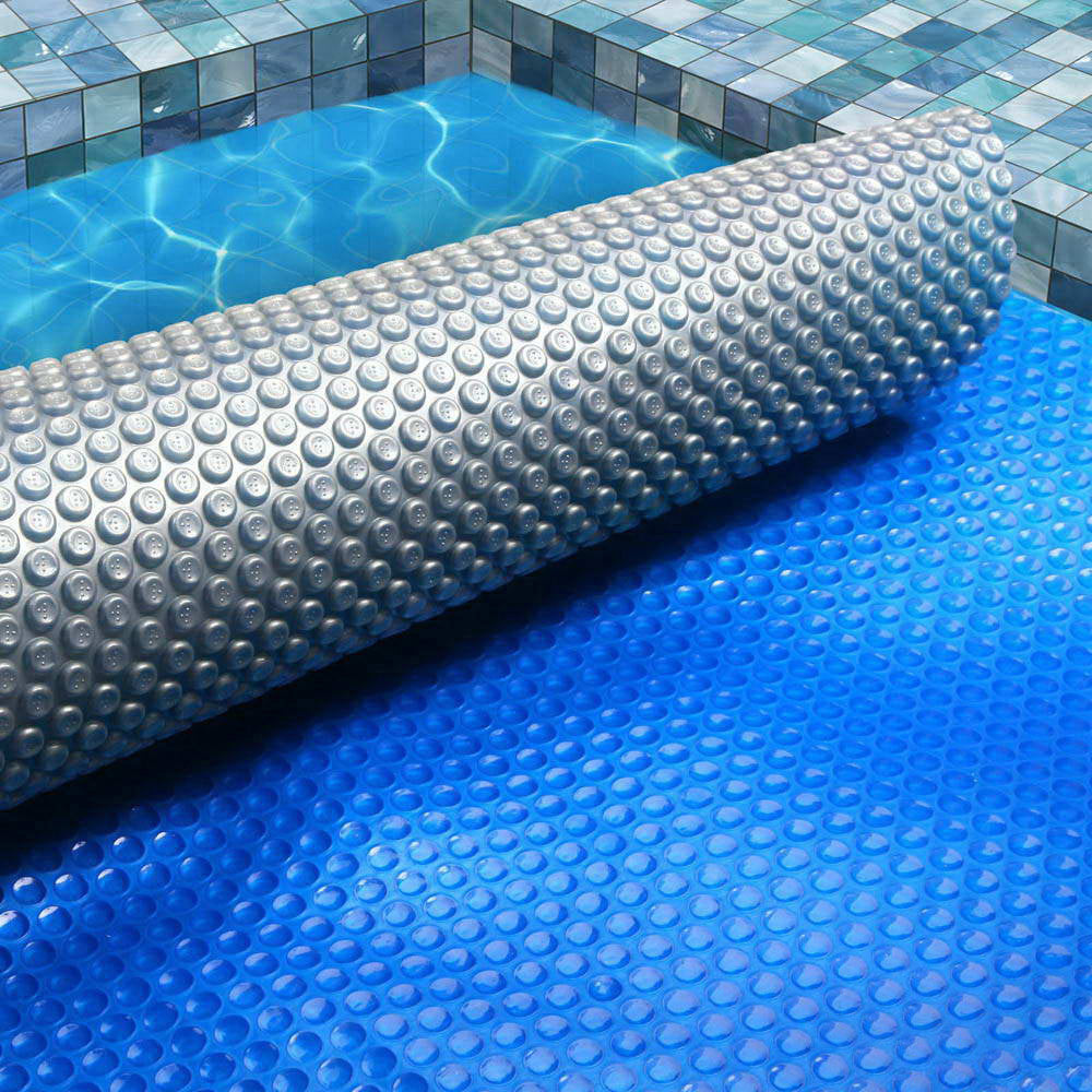 Pool Cover 8x4.2m 400 Micron Swimming Pool Solar Blanket Blue Silver