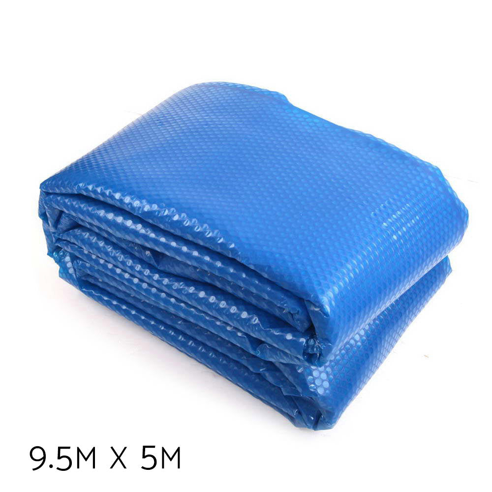 Pool Cover 9.5x5m 400 Micron Swimming Pool Solar Blanket Blue Silver