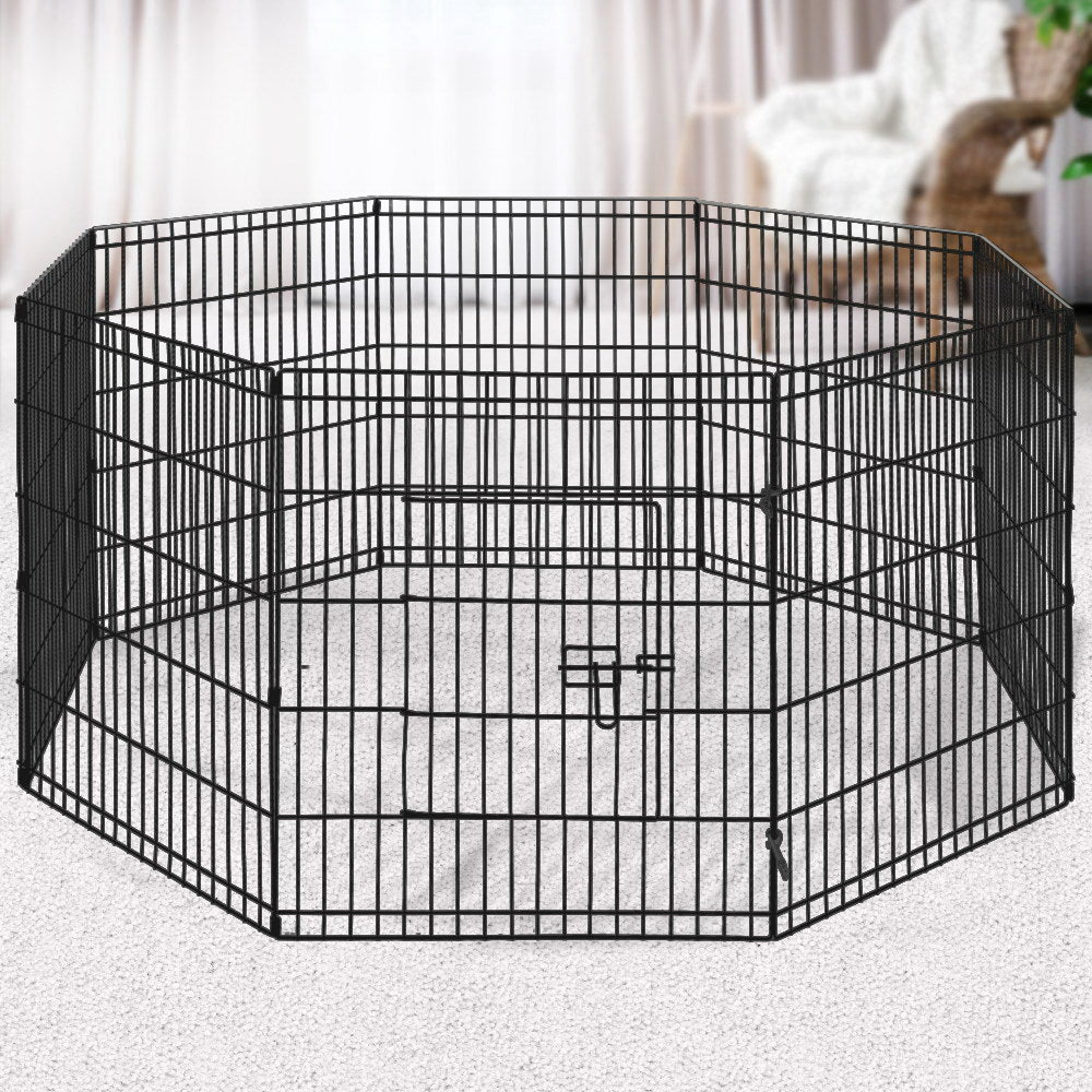 2x30" 8 Panel Dog Playpen Pet Fence Exercise Cage Enclosure Play Pen