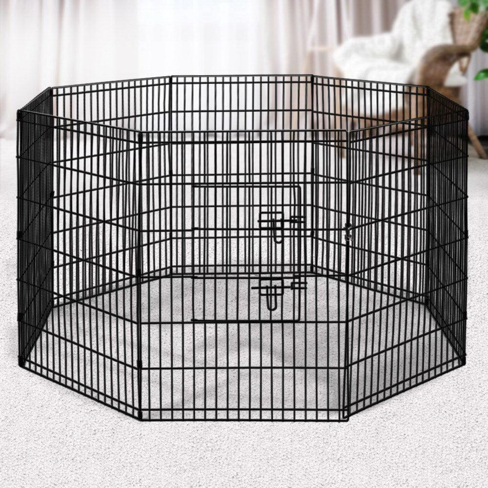 36" 8 Panel Dog Playpen Pet Fence Exercise Cage Enclosure Play Pen