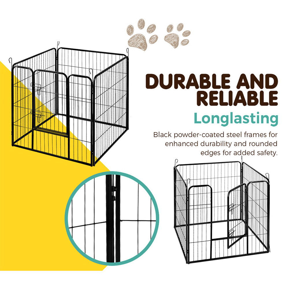 32" 8 Panel Dog Playpen Pet Exercise Cage Enclosure Fence Play Pen