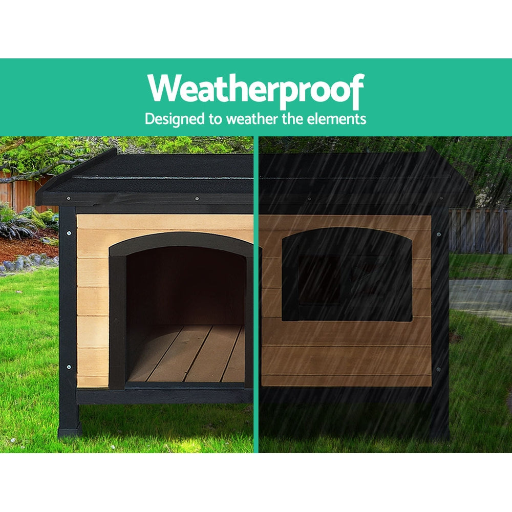 Dog Kennel Large Wooden Outdoor Indoor House Pet Puppy Crate Cabin Waterproof