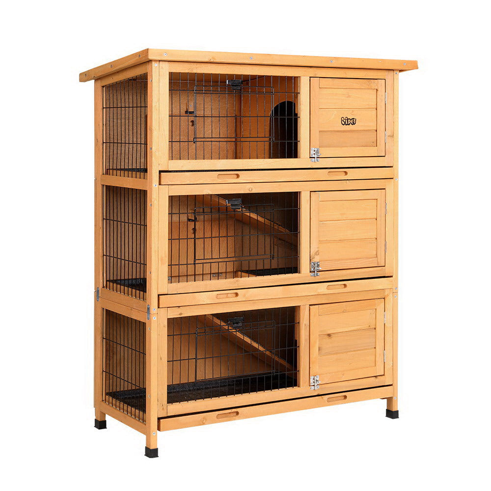 Rabbit Hutch 91.5cm x 46cm x 116.5cm Chicken Coop Large House Cage Run Wooden Bunny Outdoor