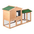 Chicken Coop Rabbit Hutch 138cm x 44cm x 85cm Large House Run Cage Wooden Outdoor