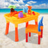 Kids Sandpit Pretend Play Set Sand Water Table Chair Outdoor Beach Toy