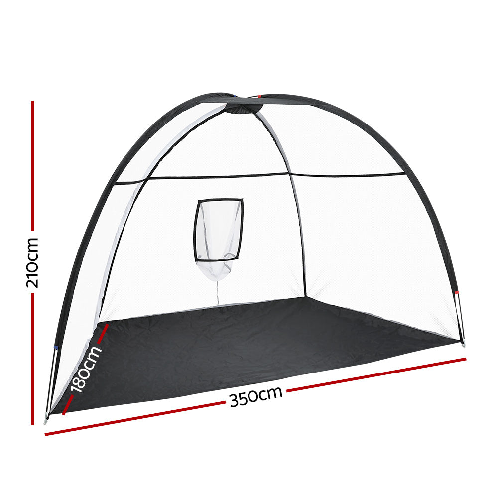 3.5m Golf Practice Net Portable Training Aid Driving Target Tent Black