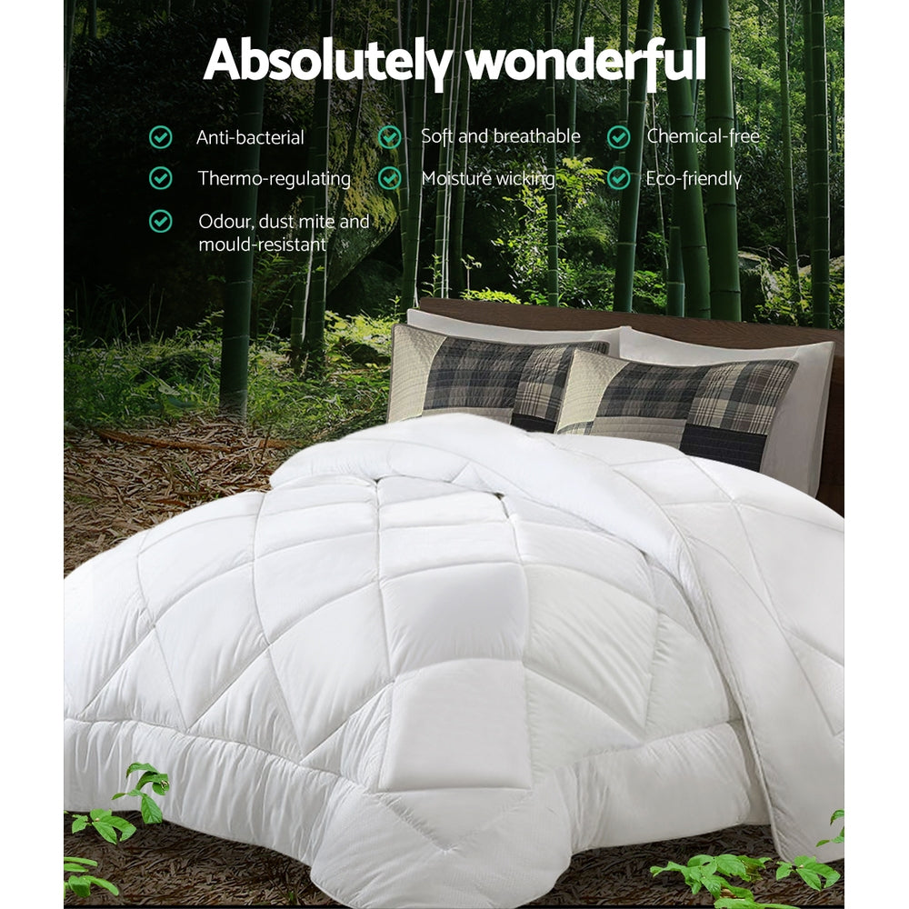 800GSM Microfibre Bamboo Quilt Super King