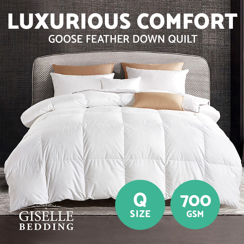 700GSM Goose Down Feather Quilt Queen