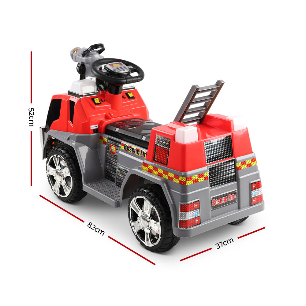Kids Electric Ride On Car Fire Engine Fighting Truck Toy Cars 6V Red