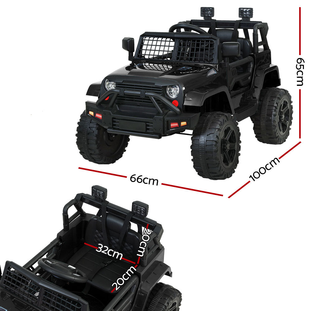 Kids Electric Ride On Car Jeep Toy Cars Remote 12V Black